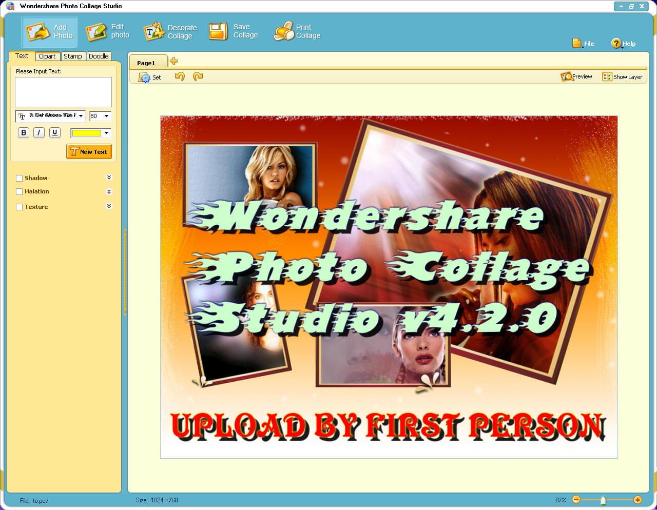 Photo Collage Studio Requirement: * OS: Win 2K/XP/2003/Vista;* CPU: Pen