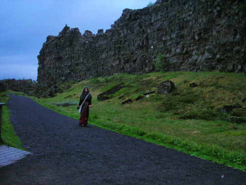 strolling down the path at Tingvellir