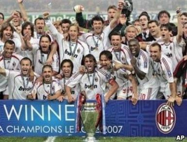 Winner ac milan UEFA Champions League
