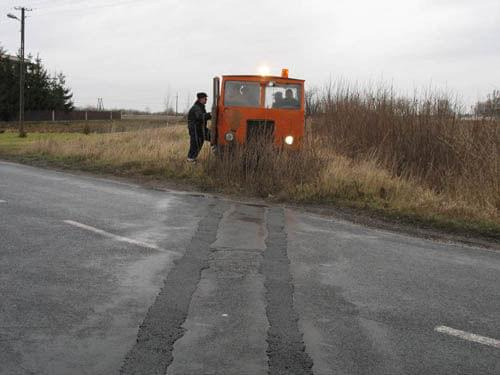 Przejazd techniczny Krośniewice- Ozorków 7.12.2007 #Krośniewice #Ozorków #wąskotorówka