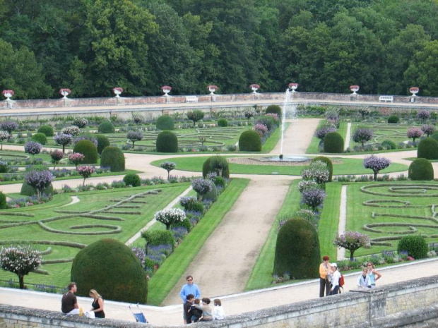 Ogród w zamku Chenonceau