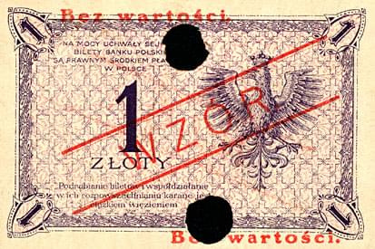 Polska 1919 emitowane w 1924 Bank Polski
