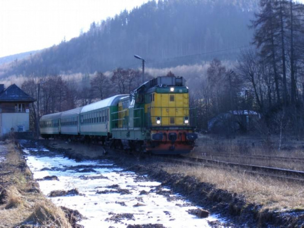 16.02.2008 Stacja Szczytna SP32-208 z poc. ,,Kamieńczyk,, rel. Poznań Główny-Kudowa Zdrój