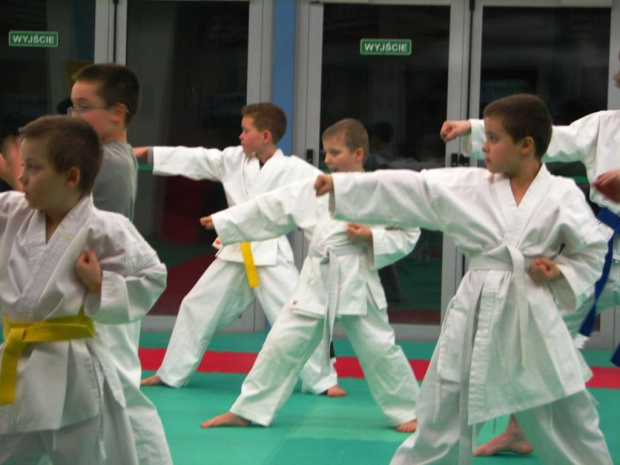 Kamilek ćwiczy karate