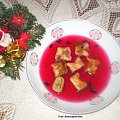 Barszcz czerwony z uszkami #zupa #rosół #obiad #jedzenie #kulinaria