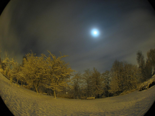 #śnieg #księżyc #noc