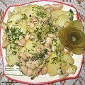 Sałatka z ziemniaków i fasoli do grilla.Przepisy: www.foody.pl , WWW.kuron.pl i http://kulinaria.uwrocie.info/ #sałatki #fasola #grill #kolacja #jedzenie #kulinaria