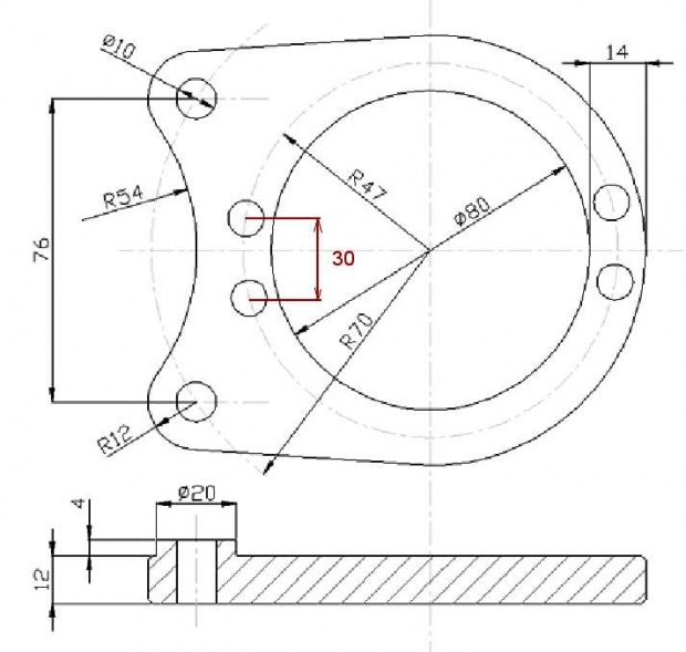 Adapter do Tarcz na przod 601