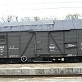 19.04.2008 (Czerwieńsk) Wagon roboczy z ZT Czerwieńsk w składzie towarowego.