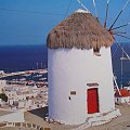 Słynne wiatraki ; Mykonos island Greece 1996