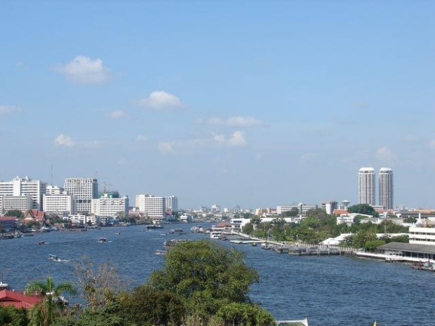 widok na miasto z Wat Arun, Bangkok