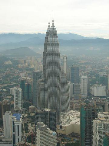 widok z wieży TV (Menara Kuala Lumpur)