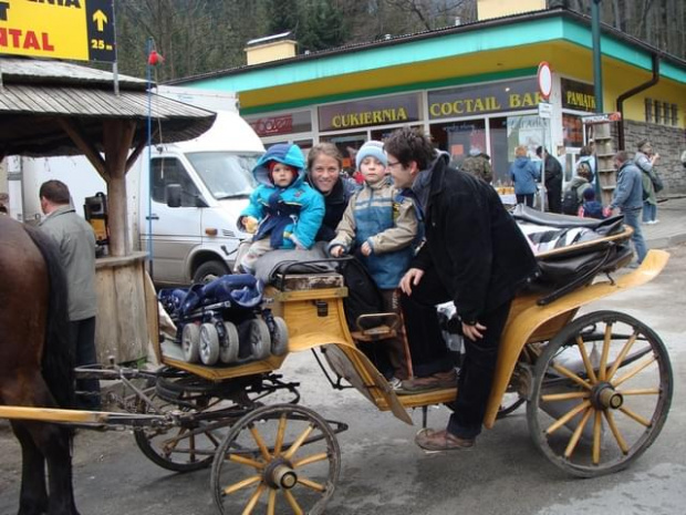 Pawełek i Jasio w Krakowie i Tatrach-maj 2008 z Agatką i Adasiem