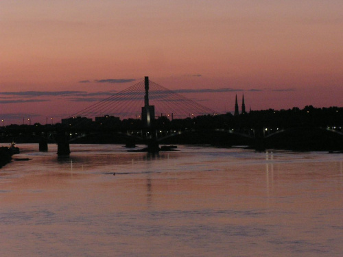 Zmierz, most Świętokrzyski też idzie spać... #most #rzeka #Warszawa #Wisła