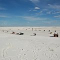 piknik eskimosów? ... tak się żeruje na piaskach White Sands niedaleko Alamagordo w New Mexico