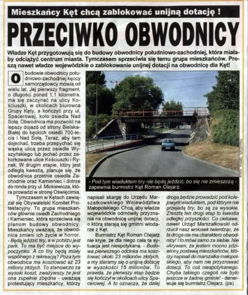 Protest mieszkańców Kęt