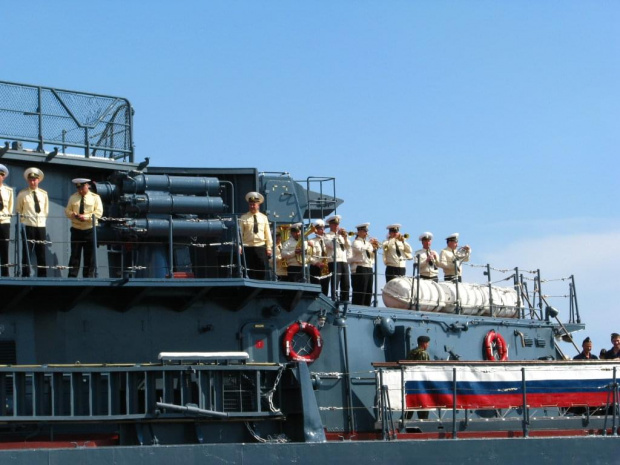 Rosyjski niszczyciel z wizytą w Gdyni #okręt #rosyjski #niszczyciel #Gdynia #port