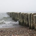 Morze #morze #plaża #fale #niebo #mgła #Jarosławiec #Bałtyk