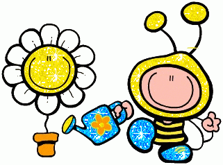 pszczółka podlewa kwiatki....
zaraz! a nie powinna przypadkiem ich zapylić i zebrać nektar??? #gify
