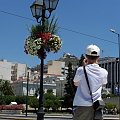 widok na Likavitos #grecja #ateny #latarnia #kwiaty