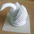 Łabędź origami modułowe 3d