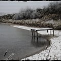 #zima #śnieg #lód #szron #most #staw #przyroda #krajobraz