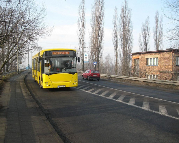 Jelcz M121I3 (ZGK Cieszyn) na testach (Ciekawe dla kogo), Rybnik, ul. Żorska