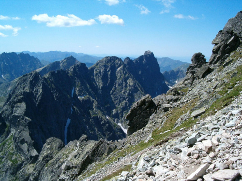 Mięguszowieckie z podejścia pod szczyt Rysów #Tatry