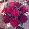 bukiet z 9 róż, odcienie czerwieni #bukiet #KwiatyZBibuły #handmade