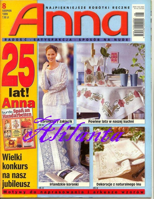 Anna 1999_08 #Anna #Burda #RobótkiRęczne #haft